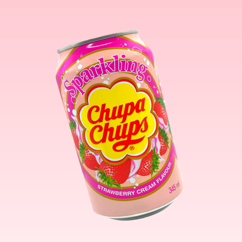 Sparkling Strawberry Cream Soda 345ml - Chupa Chups